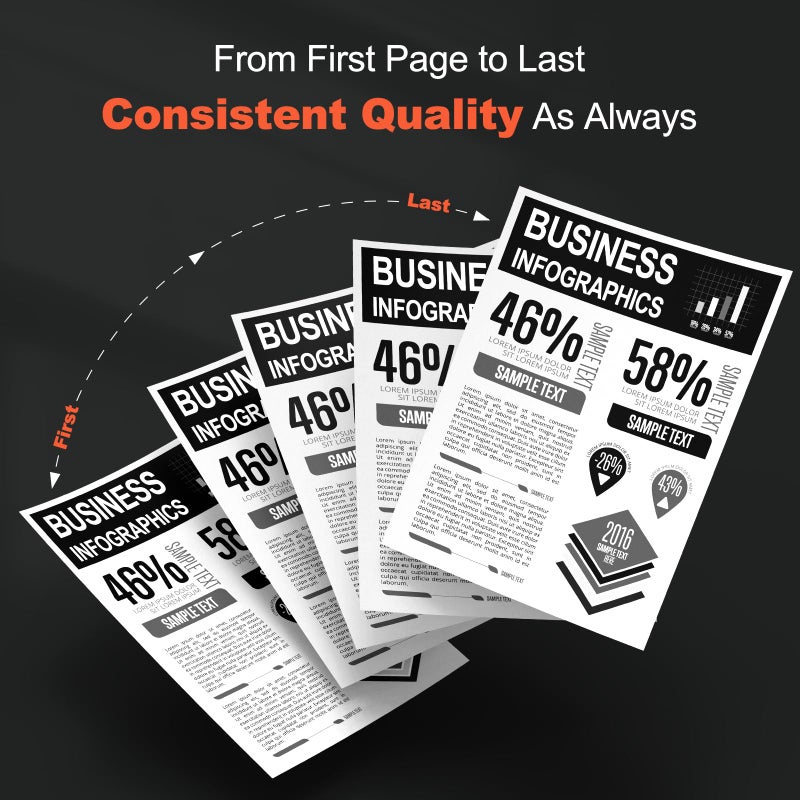 v4ink Compatible Toner Cartridge Replacement for Brother TN-750 TN750 TN-720 High Yield Toner Black for Brother hl-5470dw hl-6180dw HL-5450dn dcp-8110dn mfc-8710dw mfc-8950dw Printer, 1 Pack - Image 4